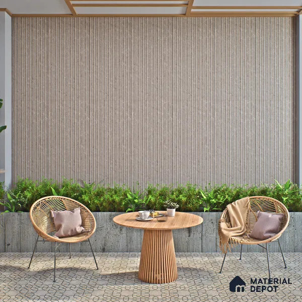 Punch Wall Tile TL 06173 B Flutura Elegance Fog Comb 4 ft x 2 ft Vitrified Lustera Effect Feather Feel Matte Finish - 8.5 mm | Suitable for Living Room, Bedroom, Bathroom (Sample)