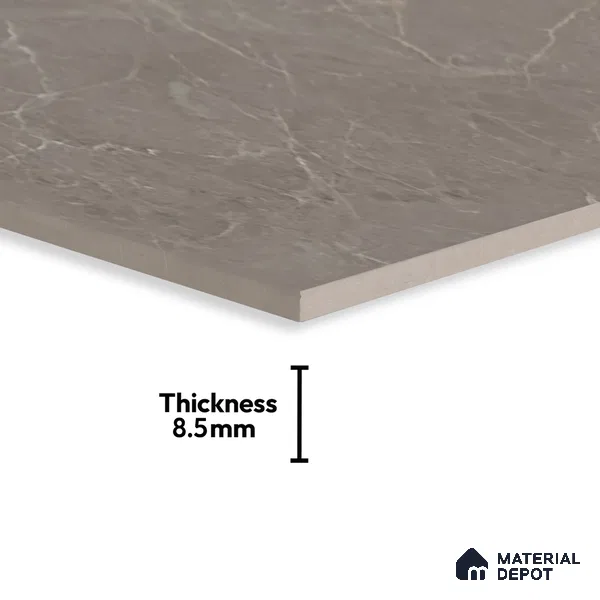 Marble Wall & Floor Tile TL 06173 Flutura Elegance Fog 4 ft x 2 ft Vitrified Lustera Effect Feather Feel Matte Finish - 8.5 mm | 5 Random Design | Suitable for Living Room, Bedroom, Bathroom (Sample)