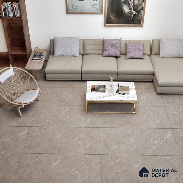 Marble Wall & Floor Tile TL 06173 Flutura Elegance Fog 4 ft x 2 ft Vitrified Lustera Effect Feather Feel Matte Finish - 8.5 mm | 5 Random Design | Suitable for Living Room, Bedroom, Bathroom (Sample)