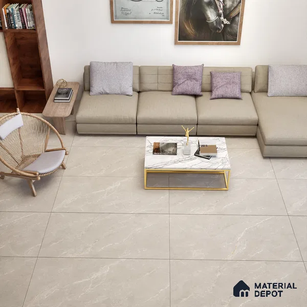 Marble Wall & Floor Tile TL 06174 Flutura Extreme Pearla 4 ft x 2 ft Vitrified Lustera Effect Feather Feel Matte Finish - 8.5 mm | 6 Random Design | Suitable for Living Room, Bedroom, Bathroom (Sample)