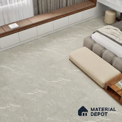 Marble Wall & Floor Tile TL 06175 Flutura Extreme Grigio 4 ft x 2 ft Vitrified Lustera Effect Feather Feel Matte Finish - 8.5 mm | 6 Random Design | Suitable for Living Room, Bedroom, Bathroom (Sample)