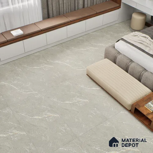 Marble Wall & Floor Tile TL 06175 Flutura Extreme Grigio 4 ft x 2 ft Vitrified Lustera Effect Feather Feel Matte Finish - 8.5 mm | 6 Random Design | Suitable for Living Room, Bedroom, Bathroom