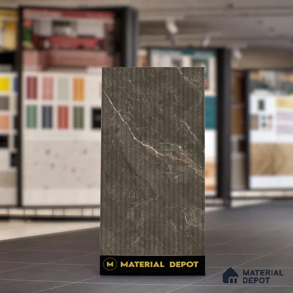Punch Wall Tile TL 06176 B Flutura Extreme Tabacco Comb 4 ft x 2 ft Vitrified Lustera Effect Feather Feel Matte Finish - 8.5 mm | Suitable for Living Room, Bedroom, Bathroom