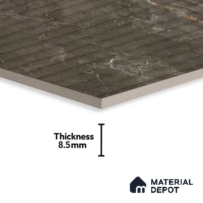 Punch Wall Tile TL 06176 B Flutura Extreme Tabacco Comb 4 ft x 2 ft Vitrified Lustera Effect Feather Feel Matte Finish - 8.5 mm | Suitable for Living Room, Bedroom, Bathroom