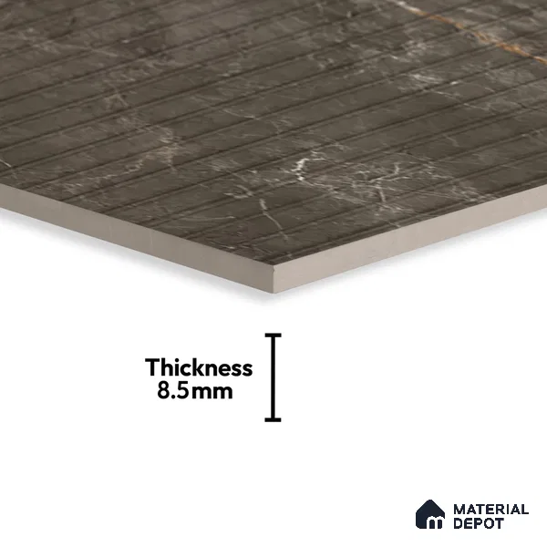 Punch Wall Tile TL 06176 B Flutura Extreme Tabacco Comb 4 ft x 2 ft Vitrified Lustera Effect Feather Feel Matte Finish - 8.5 mm | Suitable for Living Room, Bedroom, Bathroom