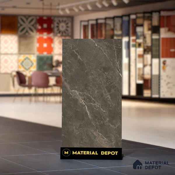 Marble Wall & Floor Tile TL 06176 Flutura Extreme Tabacco 4 ft x 2 ft Vitrified Lustera Effect Feather Feel Matte Finish - 8.5 mm | 6 Random Design | Suitable for Living Room, Bedroom, Bathroom