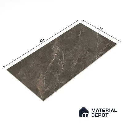 Marble Wall & Floor Tile TL 06176 Flutura Extreme Tabacco 4 ft x 2 ft Vitrified Lustera Effect Feather Feel Matte Finish - 8.5 mm | 6 Random Design | Suitable for Living Room, Bedroom, Bathroom