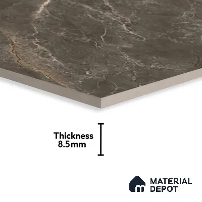 Marble Wall & Floor Tile TL 06176 Flutura Extreme Tabacco 4 ft x 2 ft Vitrified Lustera Effect Feather Feel Matte Finish - 8.5 mm | 6 Random Design | Suitable for Living Room, Bedroom, Bathroom