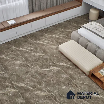 Marble Wall & Floor Tile TL 06176 Flutura Extreme Tabacco 4 ft x 2 ft Vitrified Lustera Effect Feather Feel Matte Finish - 8.5 mm | 6 Random Design | Suitable for Living Room, Bedroom, Bathroom