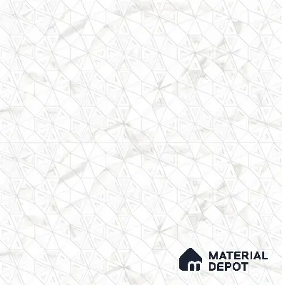 Punch Wall Tile TL 06188 B Classic Satuario Triangle 4 ft x 2 ft Vitrified Lustera Effect Feather Feel Matte Finish - 8.5 mm | 3 Random Design | Suitable for Living Room, Bedroom, Bathroom