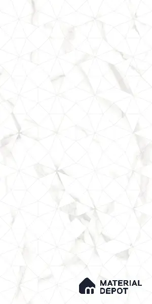 Punch Wall Tile TL 06188 B Classic Satuario Triangle 4 ft x 2 ft Vitrified Lustera Effect Feather Feel Matte Finish - 8.5 mm | 3 Random Design | Suitable for Living Room, Bedroom, Bathroom
