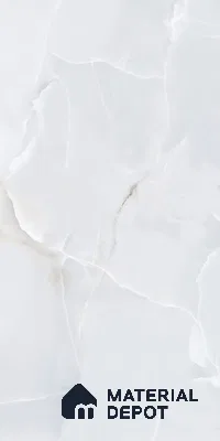 Marble Wall & Floor Tile TL 06190 Prime Onyx Ice 4 ft x 2 ft Vitrified Lustera Effect Feather Feel Matte Finish - 8.5 mm | 7 Random Design | Suitable for Living Room, Bedroom, Bathroom