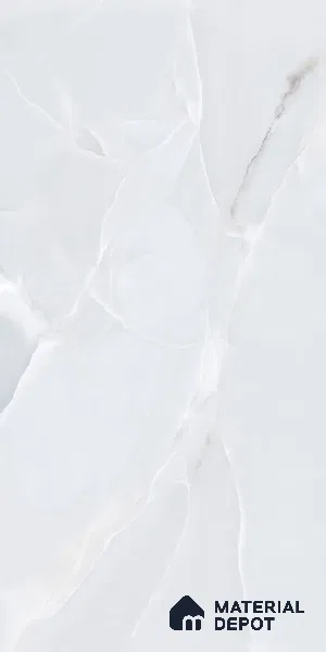 Marble Wall & Floor Tile TL 06190 Prime Onyx Ice 4 ft x 2 ft Vitrified Lustera Effect Feather Feel Matte Finish - 8.5 mm | 7 Random Design | Suitable for Living Room, Bedroom, Bathroom