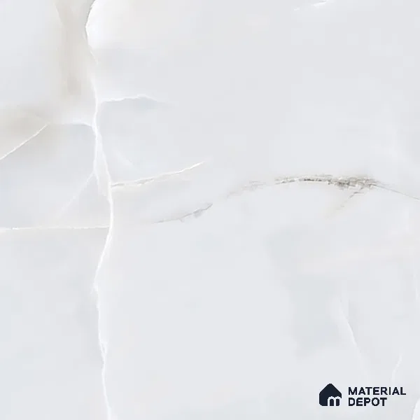 Marble Wall & Floor Tile TL 06190 Prime Onyx Ice 4 ft x 2 ft Vitrified Lustera Effect Feather Feel Matte Finish - 8.5 mm | 7 Random Design | Suitable for Living Room, Bedroom, Bathroom
