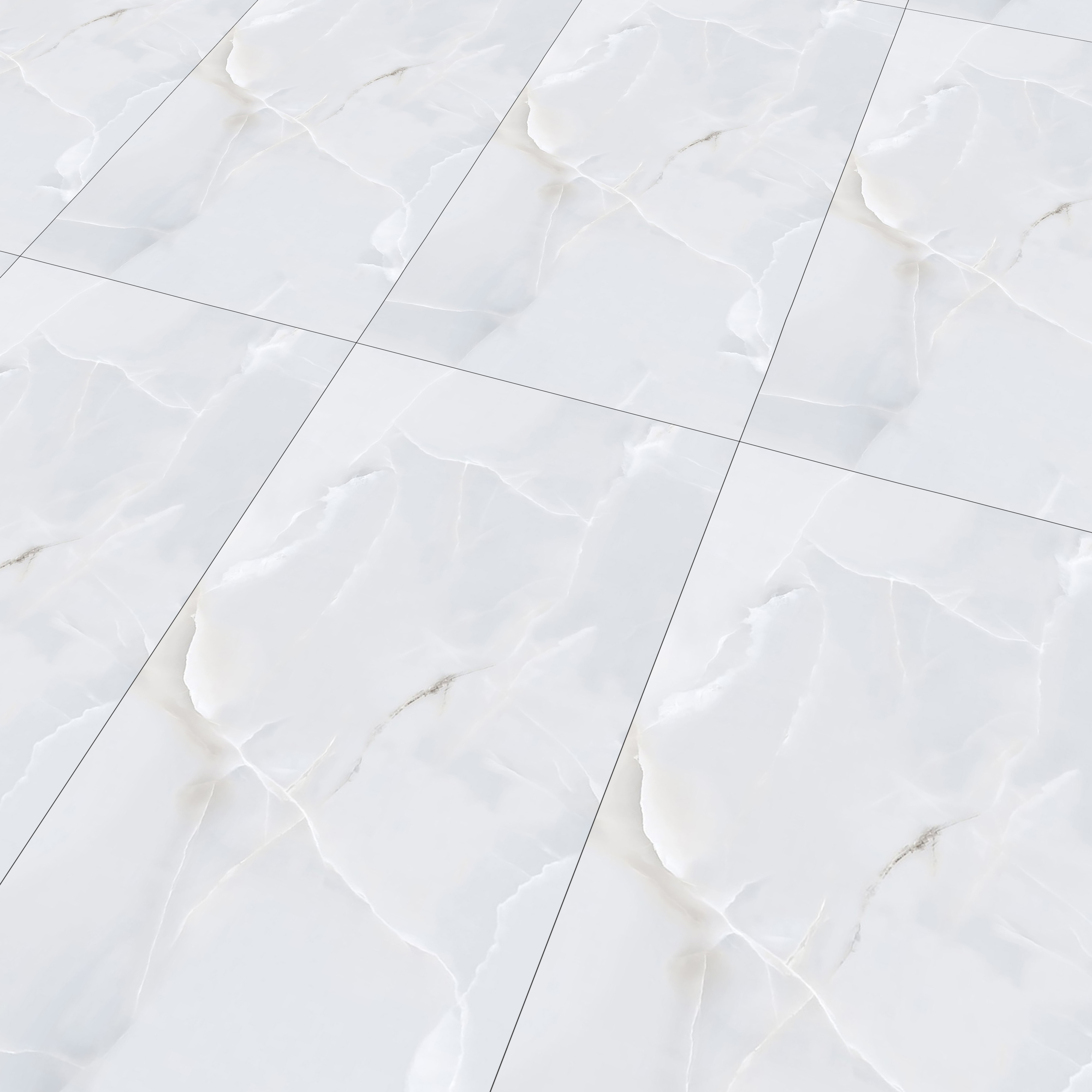 Marble Wall & Floor Tile TL 06190 Prime Onyx Ice 4 ft x 2 ft Vitrified Lustera Effect Feather Feel Matte Finish - 8.5 mm | 7 Random Design | Suitable for Living Room, Bedroom, Bathroom