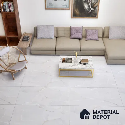 Marble Wall & Floor Tile TL 06190 Prime Onyx Ice 4 ft x 2 ft Vitrified Lustera Effect Feather Feel Matte Finish - 8.5 mm | 7 Random Design | Suitable for Living Room, Bedroom, Bathroom