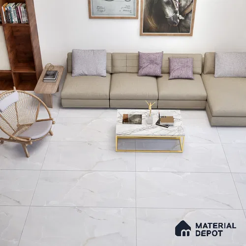 Marble Wall & Floor Tile TL 06190 Prime Onyx Ice 4 ft x 2 ft Vitrified Lustera Effect Feather Feel Matte Finish - 8.5 mm | 7 Random Design | Suitable for Living Room, Bedroom, Bathroom