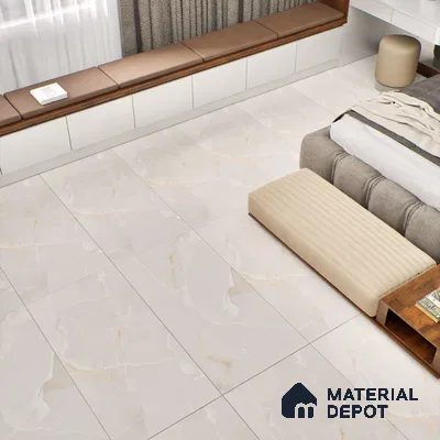 Marble Wall & Floor Tile TL 06191 Prime Onyx Crema 4 ft x 2 ft Vitrified Lustera Effect Feather Feel Matte Finish - 8.5 mm | 7 Random Design | Suitable for Living Room, Bedroom, Bathroom (Sample)