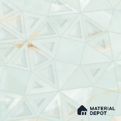 Punch Wall Tile TL 06192 B Prime Onyx Olive Triangle 4 ft x 2 ft Vitrified Lustera Effect Feather Feel Matte Finish - 8.5 mm | 2 Random Design | Suitable for Living Room, Bedroom, Bathroom (Sample)
