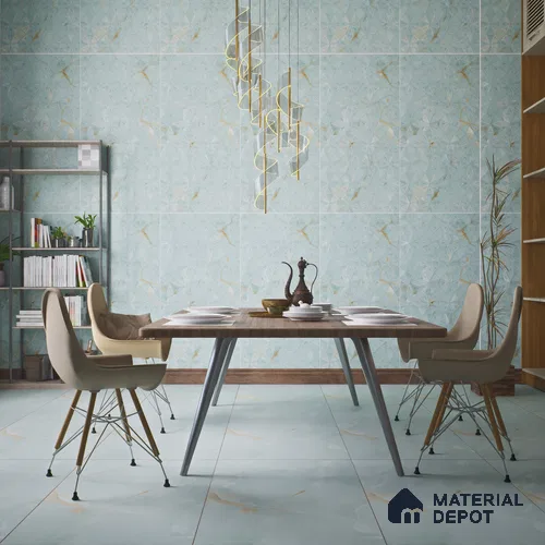 Punch Wall Tile TL 06192 B Prime Onyx Olive Triangle 4 ft x 2 ft Vitrified Lustera Effect Feather Feel Matte Finish - 8.5 mm | 2 Random Design | Suitable for Living Room, Bedroom, Bathroom