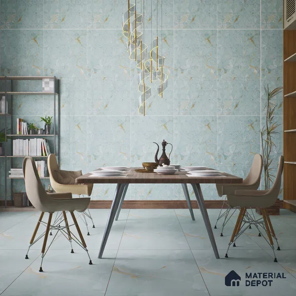 Punch Wall Tile TL 06192 B Prime Onyx Olive Triangle 4 ft x 2 ft Vitrified Lustera Effect Feather Feel Matte Finish - 8.5 mm | 2 Random Design | Suitable for Living Room, Bedroom, Bathroom (Sample)