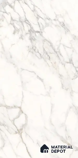 Marble Wall & Floor Tile TL 06101 Calacatta Prime 4 ft x 2 ft Vitrified Matte Finish - 9 mm | 6 Random Design | Suitable For Living Room, Bedroom, Bathroom, Kitchen