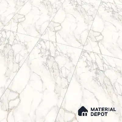 Marble Wall & Floor Tile TL 06101 Calacatta Prime 4 ft x 2 ft Vitrified Matte Finish - 9 mm | 6 Random Design | Suitable For Living Room, Bedroom, Bathroom, Kitchen