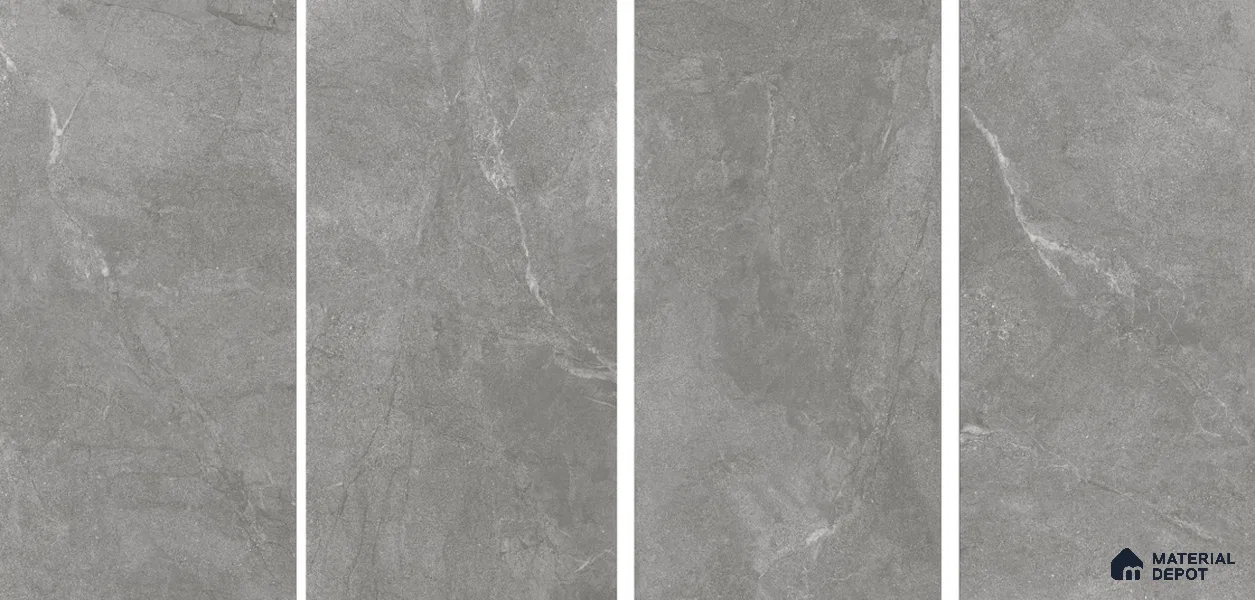 Marble Wall & Floor Tile TL 06102 B Casper Grigio 4 ft x 2 ft Vitrified Matte Finish - 9 mm | 6 Random Design | Suitable For Living Room, Bedroom, Bathroom, Kitchen (Sample)
