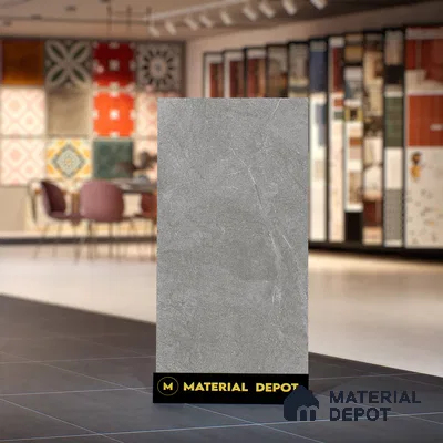 Marble Wall & Floor Tile TL 06102 B Casper Grigio 4 ft x 2 ft Vitrified Matte Finish - 9 mm | 6 Random Design | Suitable For Living Room, Bedroom, Bathroom, Kitchen (Sample)