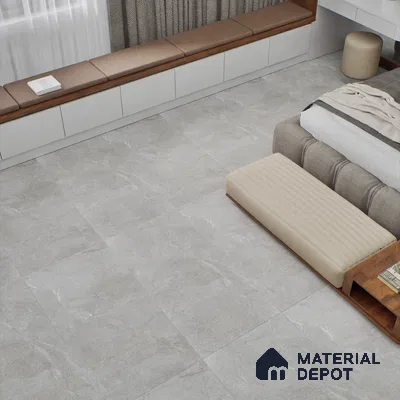 Marble Wall & Floor Tile TL 06102 B Casper Grigio 4 ft x 2 ft Vitrified Matte Finish - 9 mm | 6 Random Design | Suitable For Living Room, Bedroom, Bathroom, Kitchen (Sample)