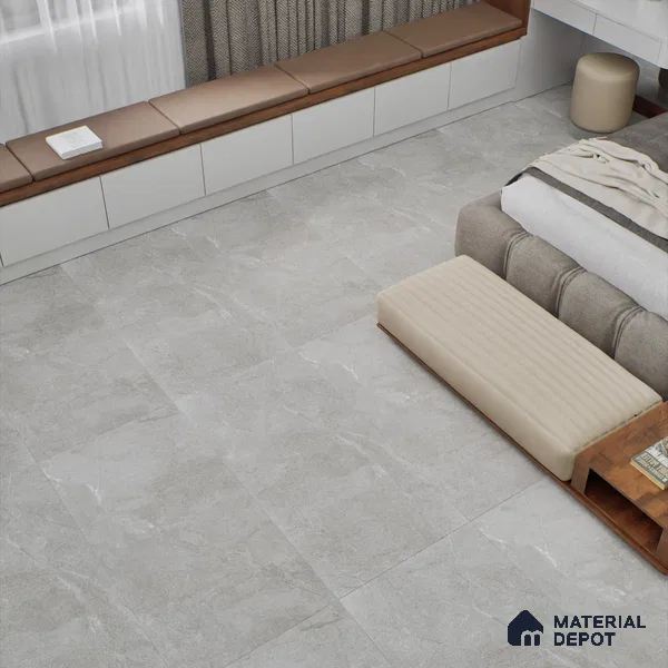 Marble Wall & Floor Tile TL 06102 B Casper Grigio 4 ft x 2 ft Vitrified Matte Finish - 9 mm | 6 Random Design | Suitable For Living Room, Bedroom, Bathroom, Kitchen (Sample)