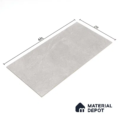 Marble Wall & Floor Tile TL 06102 C Casper Silver 4 ft x 2 ft Vitrified Matte Finish - 9 mm | 6 Random Design | Suitable For Living Room, Bedroom, Bathroom, Kitchen