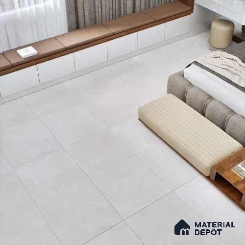 Marble Wall & Floor Tile TL 06102 C Casper Silver 4 ft x 2 ft Vitrified Matte Finish - 9 mm | 6 Random Design | Suitable For Living Room, Bedroom, Bathroom, Kitchen
