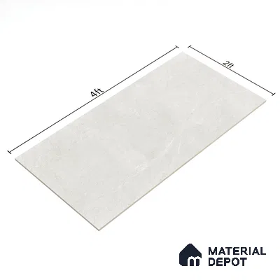 Marble Wall & Floor Tile TL 06102 Casper Bianco 4 ft x 2 ft Vitrified Matte Finish - 9 mm | 6 Random Design | Suitable For Living Room, Bedroom, Bathroom, Kitchen (Sample)