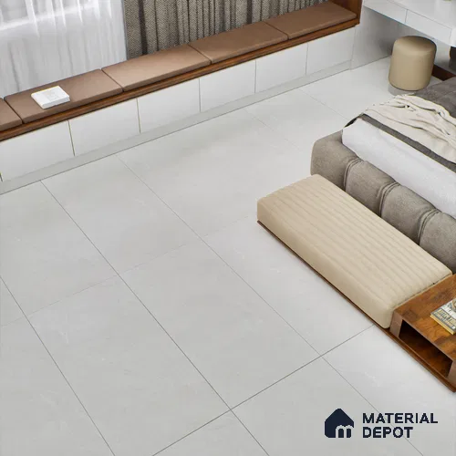 Marble Wall & Floor Tile TL 06102 Casper Bianco 4 ft x 2 ft Vitrified Matte Finish - 9 mm | 6 Random Design | Suitable For Living Room, Bedroom, Bathroom, Kitchen