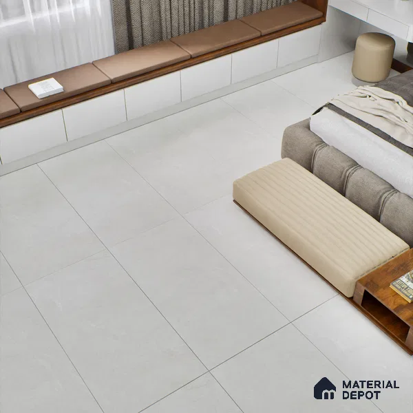 Marble Wall & Floor Tile TL 06102 Casper Bianco 4 ft x 2 ft Vitrified Matte Finish - 9 mm | 6 Random Design | Suitable For Living Room, Bedroom, Bathroom, Kitchen (Sample)