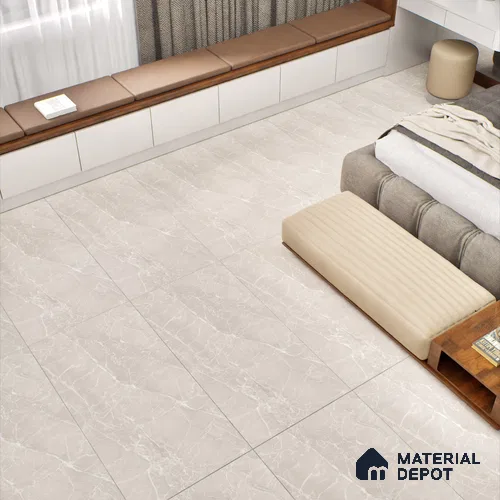 Marble Wall & Floor Tile TL 06081 Algeria Beige 4 ft x 2 ft Vitrified Matte Finish - 9 mm | 8 Random Design | Suitable For Living Room, Bedroom, Bathroom, Kitchen