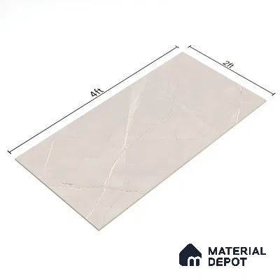 Marble Wall & Floor Tile TL 06325  Ashen Glow 4 ft x 2 ft Vitrified Matte Finish - 9 mm (Random Design 4) | Suitable for Living Room,Bedroom,Bathroom & Kitchen (Sample)