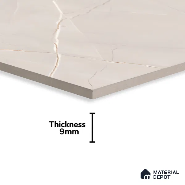 Marble Wall & Floor Tile TL 06325  Ashen Glow 4 ft x 2 ft Vitrified Matte Finish - 9 mm (Random Design 4) | Suitable for Living Room,Bedroom,Bathroom & Kitchen (Sample)