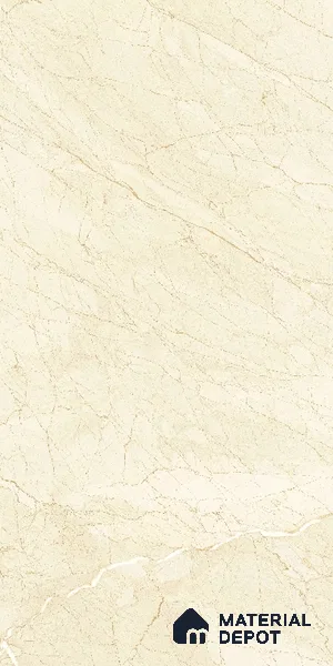 Marble Wall & Floor Tile TL 05306 Aurelio Felix Beige 4 ft x 2 ft Vitrified High Gloss Finish - 9 mm | Suitable for Living Room, Bedroom, Feature / Accent Walls & Highlighter Wall (Sample)