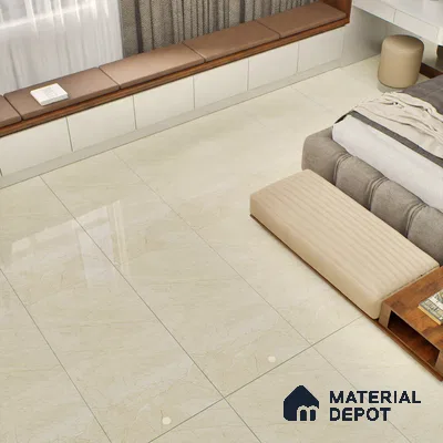 Marble Wall & Floor Tile TL 05306 Aurelio Felix Beige 4 ft x 2 ft Vitrified High Gloss Finish - 9 mm | Suitable for Living Room, Bedroom, Feature / Accent Walls & Highlighter Wall (Sample)