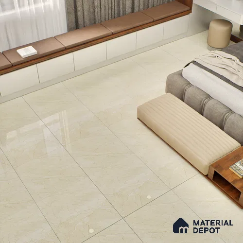 Marble Wall & Floor Tile TL 05306 Aurelio Felix Beige 4 ft x 2 ft Vitrified High Gloss Finish - 9 mm | Suitable for Living Room, Bedroom, Feature / Accent Walls & Highlighter Wall