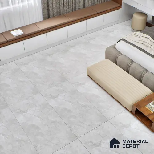 Marble Wall & Floor Tile TL 05307 B Aurelio Florida Grey 4 ft x 2 ft Vitrified Carving Matte Finish - 9 mm | Suitable for Living Room, Bedroom, Feature / Accent Walls & Highlighter Wall