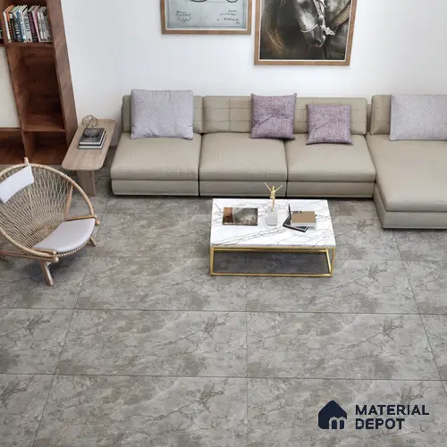 Marble Wall & Floor Tile TL 05307 C Aurelio Florida Nero 4 ft x 2 ft Vitrified Carving Matte Finish - 9 mm | Suitable for Living Room, Bedroom, Feature / Accent Walls & Highlighter Wall