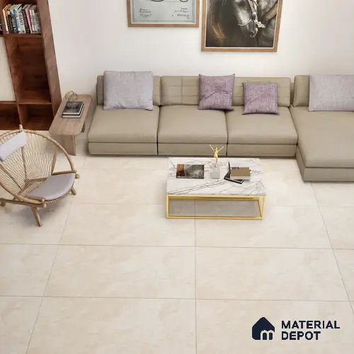 Marble Wall & Floor Tile TL 05307 Aurelio Florida Crema 4 ft x 2 ft Vitrified Carving Matte Finish - 9 mm | Suitable for Living Room, Bedroom, Feature / Accent Walls & Highlighter Wall