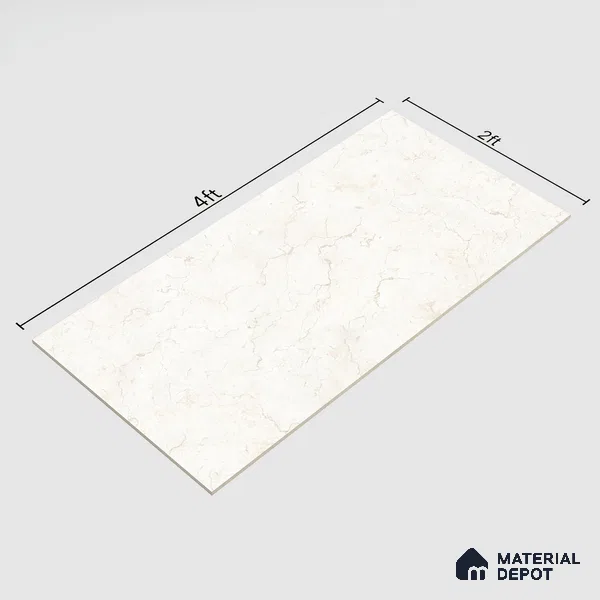 Marble Wall & Floor Tile TL 05309 Aurelio Jerusalem Blanco 4 ft x 2 ft Vitrified Carving Matte Finish - 9 mm | Suitable for Living Room, Bedroom, Feature / Accent Walls & Highlighter Wall (Sample)