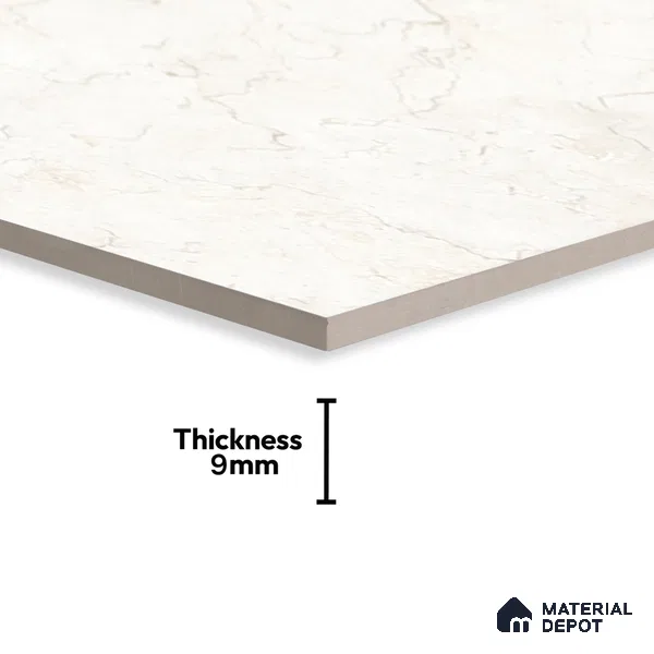 Marble Wall & Floor Tile TL 05309 Aurelio Jerusalem Blanco 4 ft x 2 ft Vitrified Carving Matte Finish - 9 mm | Suitable for Living Room, Bedroom, Feature / Accent Walls & Highlighter Wall (Sample)
