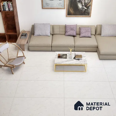 Marble Wall & Floor Tile TL 05309 Aurelio Jerusalem Blanco 4 ft x 2 ft Vitrified Carving Matte Finish - 9 mm | Suitable for Living Room, Bedroom, Feature / Accent Walls & Highlighter Wall (Sample)