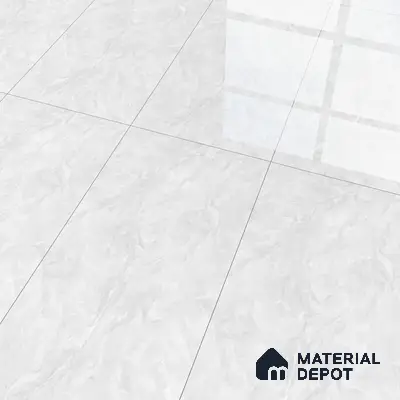 Marble Wall & Floor Tile TL 05310 B Aurelio Matrix White 4 ft x 2 ft Vitrified High Gloss Finish - 9 mm | Suitable for Living Room, Bedroom, Feature / Accent Walls & Highlighter Wall