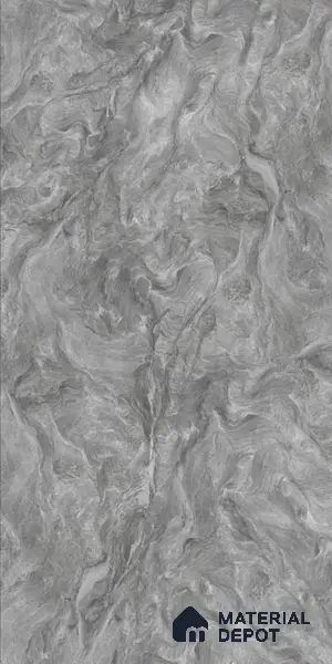 Marble Wall & Floor Tile TL 05310 D Aurelio Matrix Grigio 4 ft x 2 ft Vitrified High Gloss Finish - 9 mm | Suitable for Living Room, Bedroom, Feature / Accent Walls & Highlighter Wall